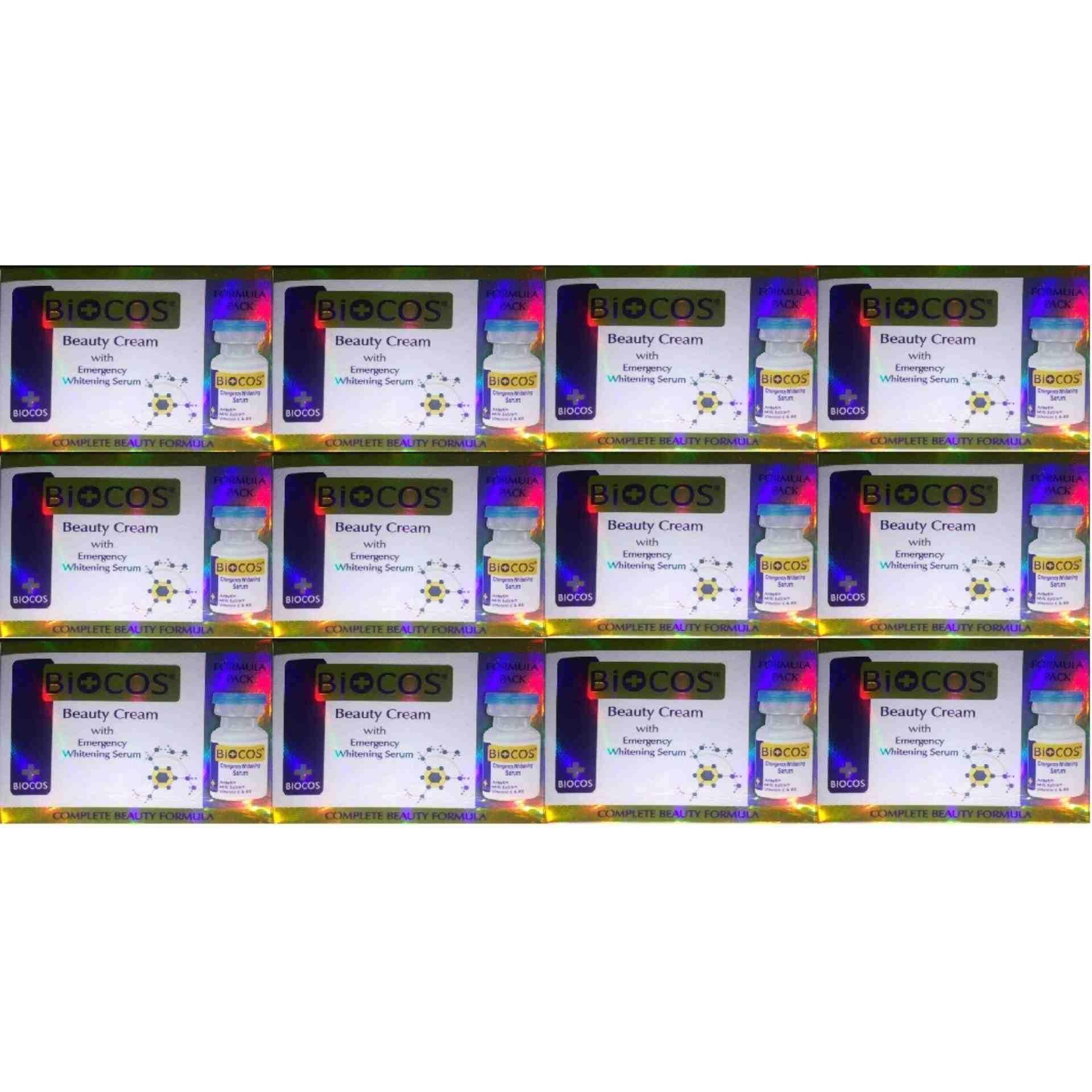 Biocos Emergency whitening cream with Serum (Pack of Twelve) - YehChez.pk