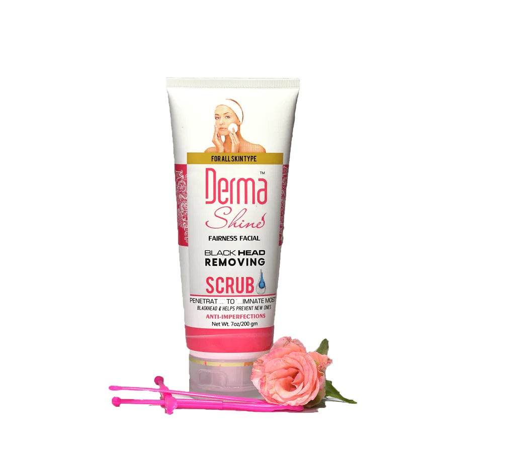 Derma Shine Fairness Facial Black Head Removing Scrub (200gm) - YehChez.pk
