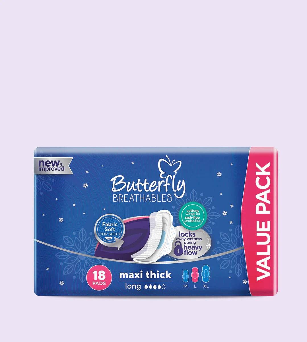 Butterfly 18 Pads Maxi Thick Large - YehChez.pk