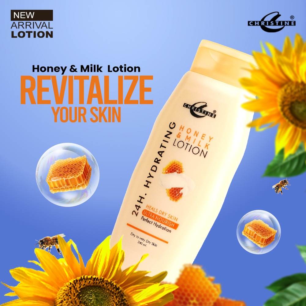 Christine Body Lotion Honey & Milk 240ml - YehChez.pk