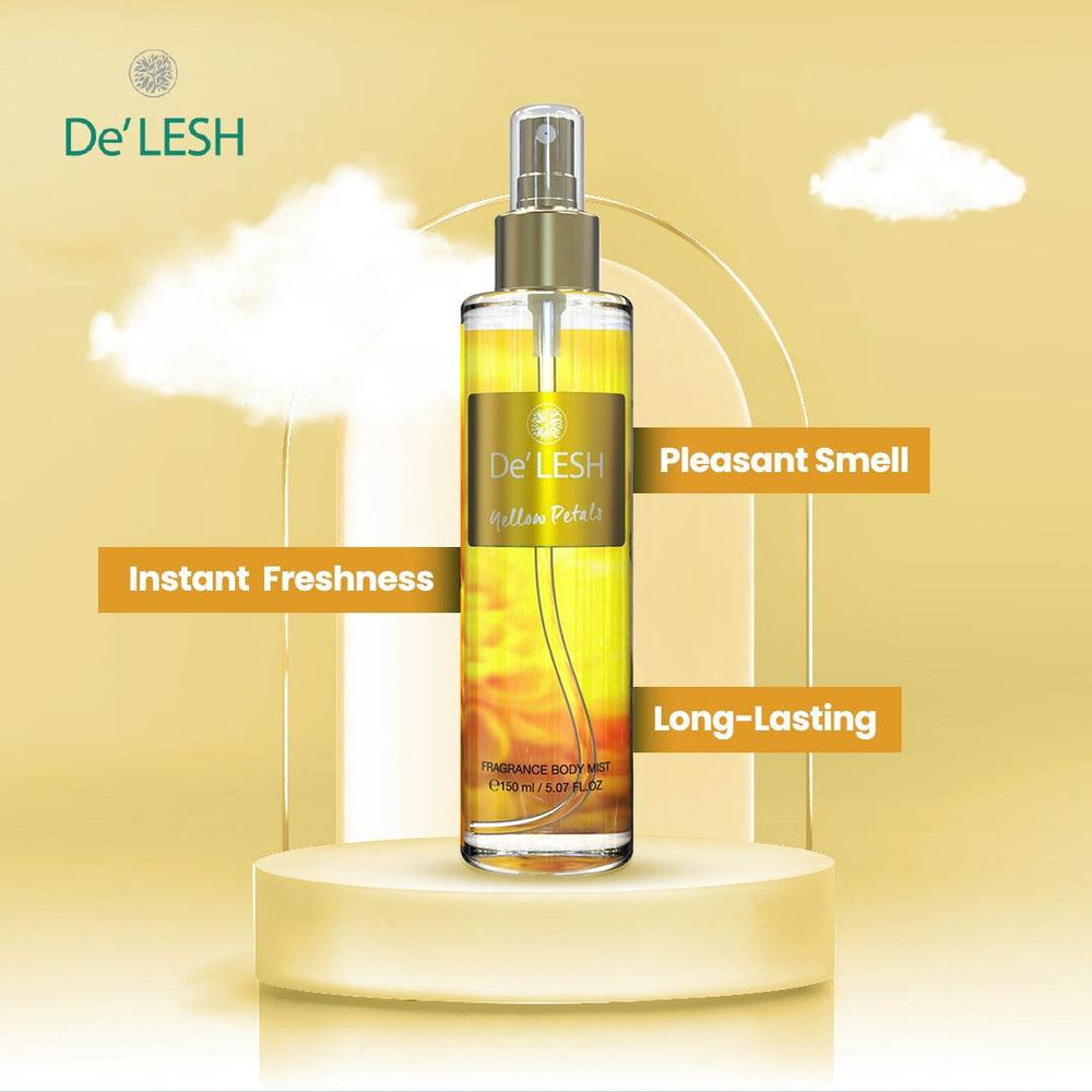 Delesh Yellow Petals Body Mist 150ml - YehChez.pk