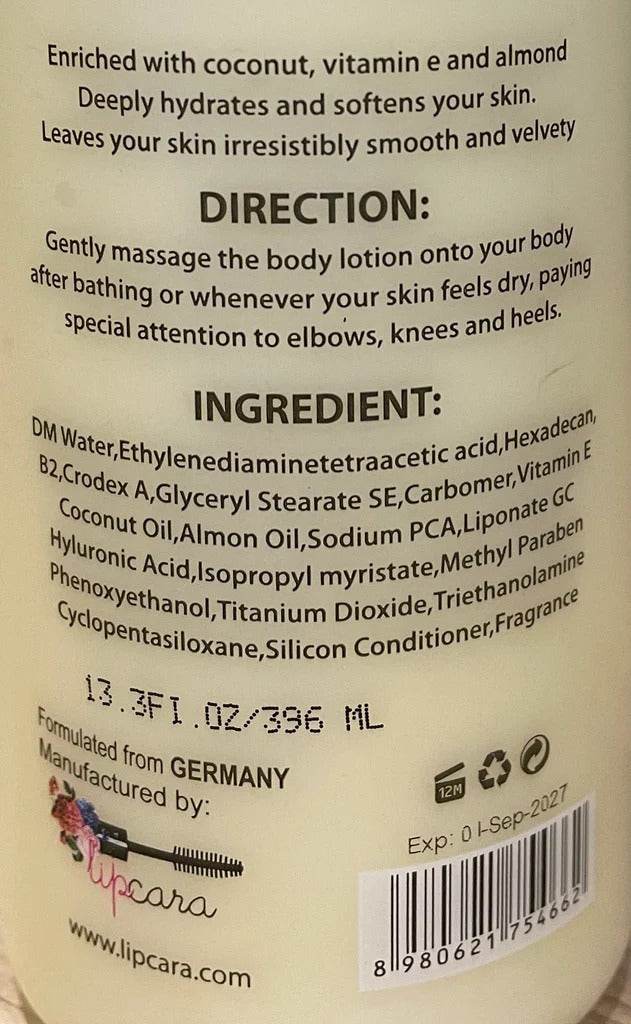 Derma Shine Body Lotion Deep Nourishing Coconut 396ml - YehChez.pk