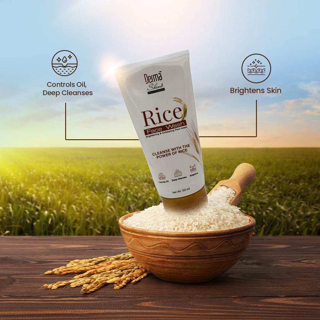 Derma Shine Face Wash Rice 120ml - YehChez.pk