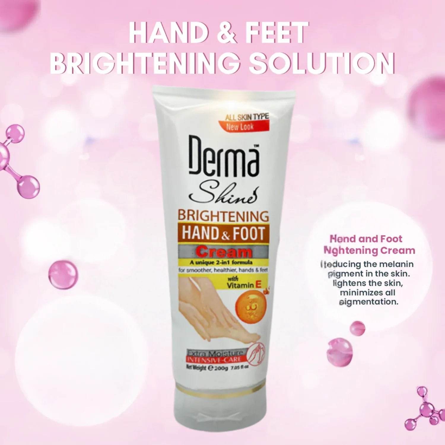 Derma Shine Hand & Foot Brightening Cream 200Gm - YehChez.pk