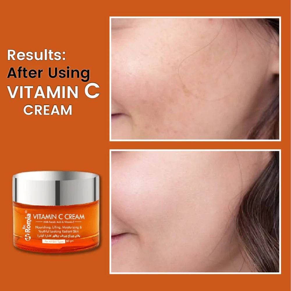 Dr Romia Vitamin C Cream with Ferulic Acid And Vitamin E 50Gm - YehChez.pk