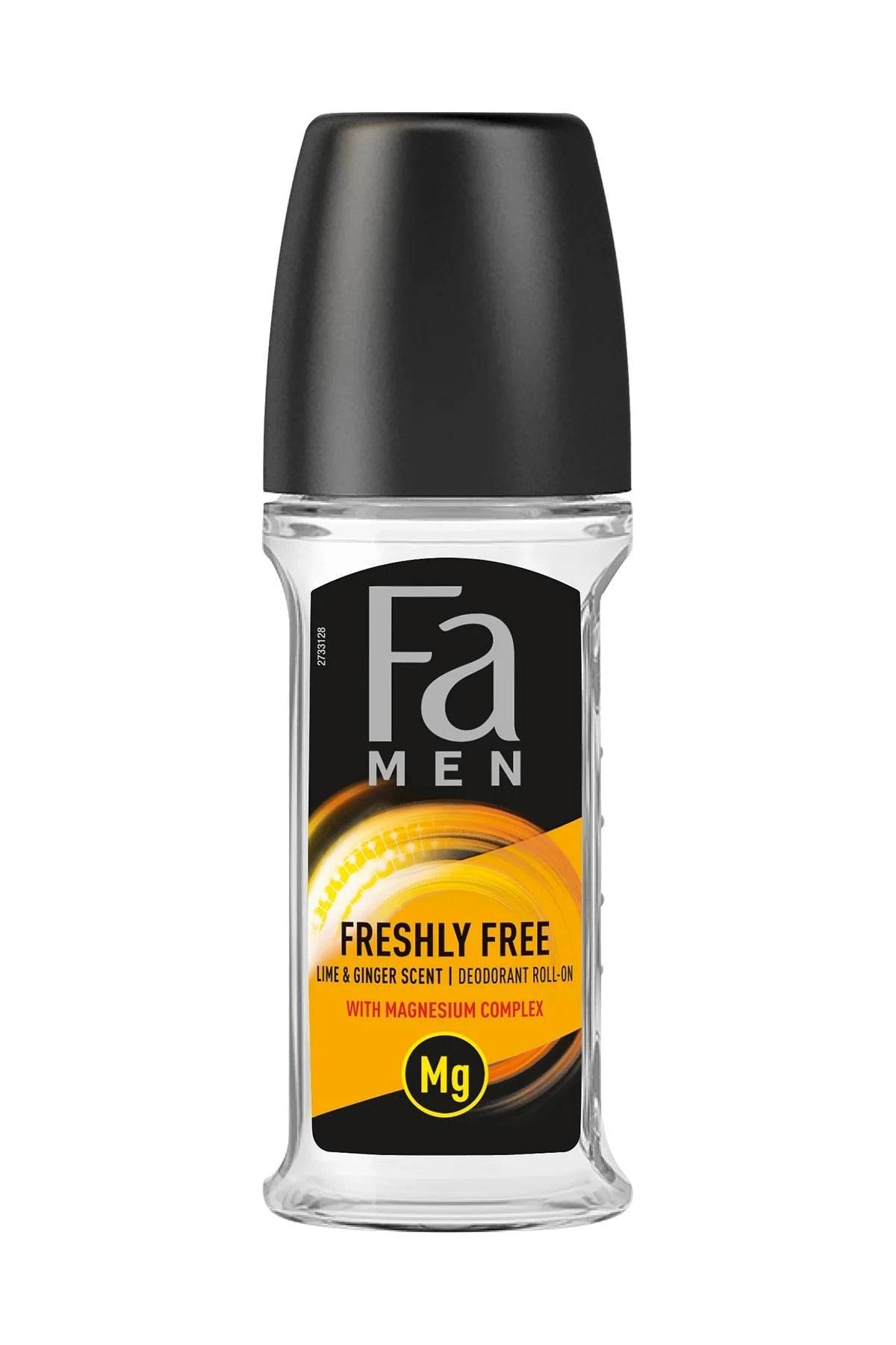 Fa Roll On Men Freshly Free Lime & Ginger Scent 50ml - YehChez.pk