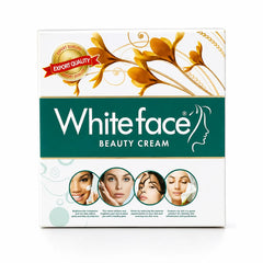 Whiteface Beauty Cream box front with logo and facial profile icon