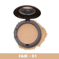Face powder compact with mirror, Fair 01 shade in round pan