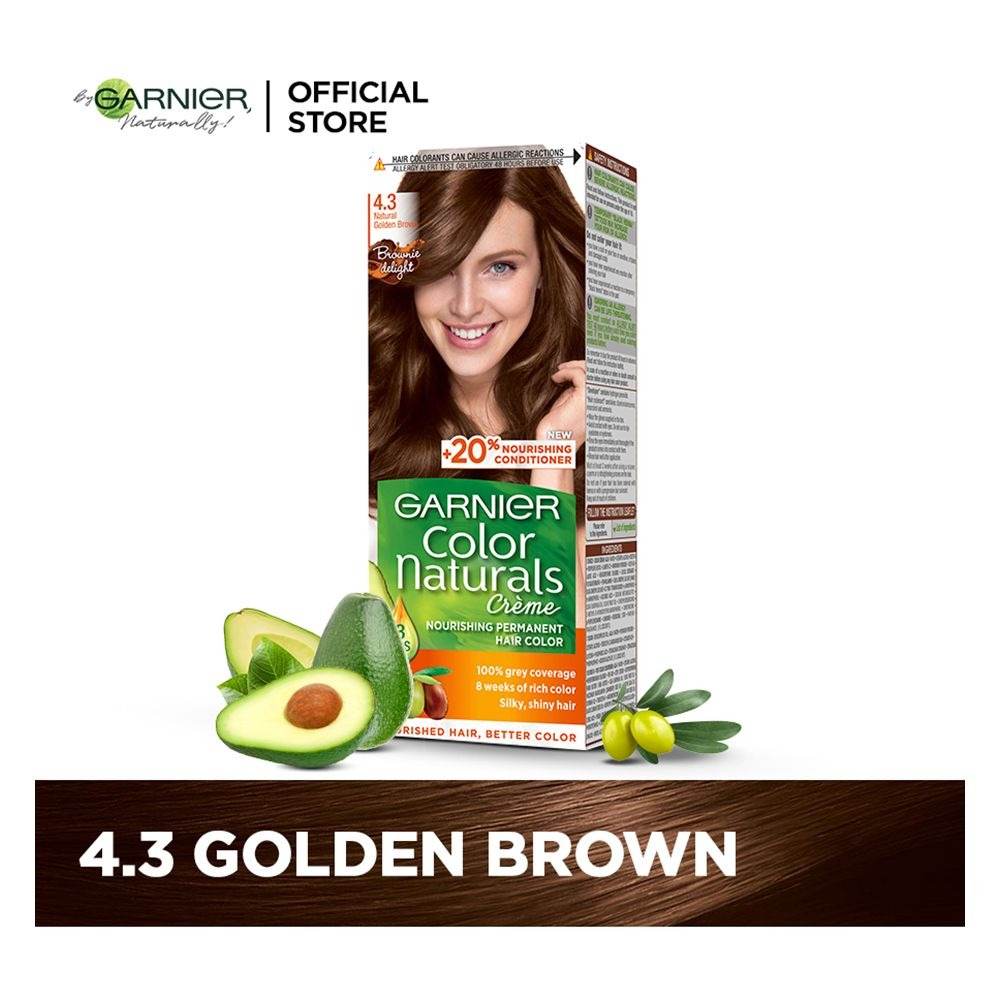 Garnier Hair Color 4.3 Natural Golden Brown - YehChez.pk