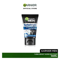 Garnier Face Wash Turbo Bright Super Duo Foam 100Gm - YehChez.pk