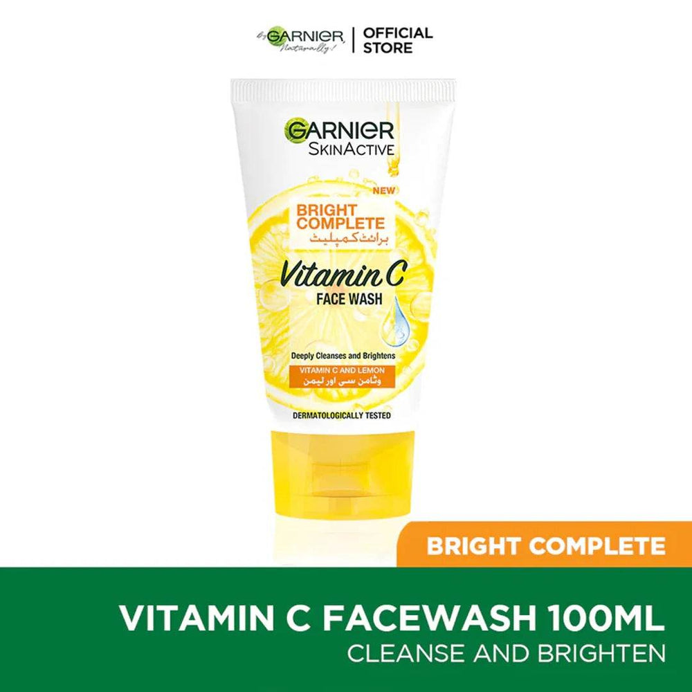 Garnier Face Wash Vitamin C Bright Complete 100ml - YehChez.pk