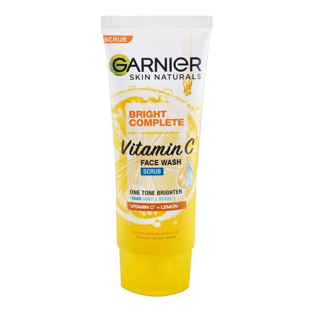 Garnier Bright Complete Vitamin C Face Wash Scrub 100ml - YehChez.pk