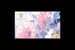 Gentle Dream tissue box front panel, pink and blue flowers, 320 pcs