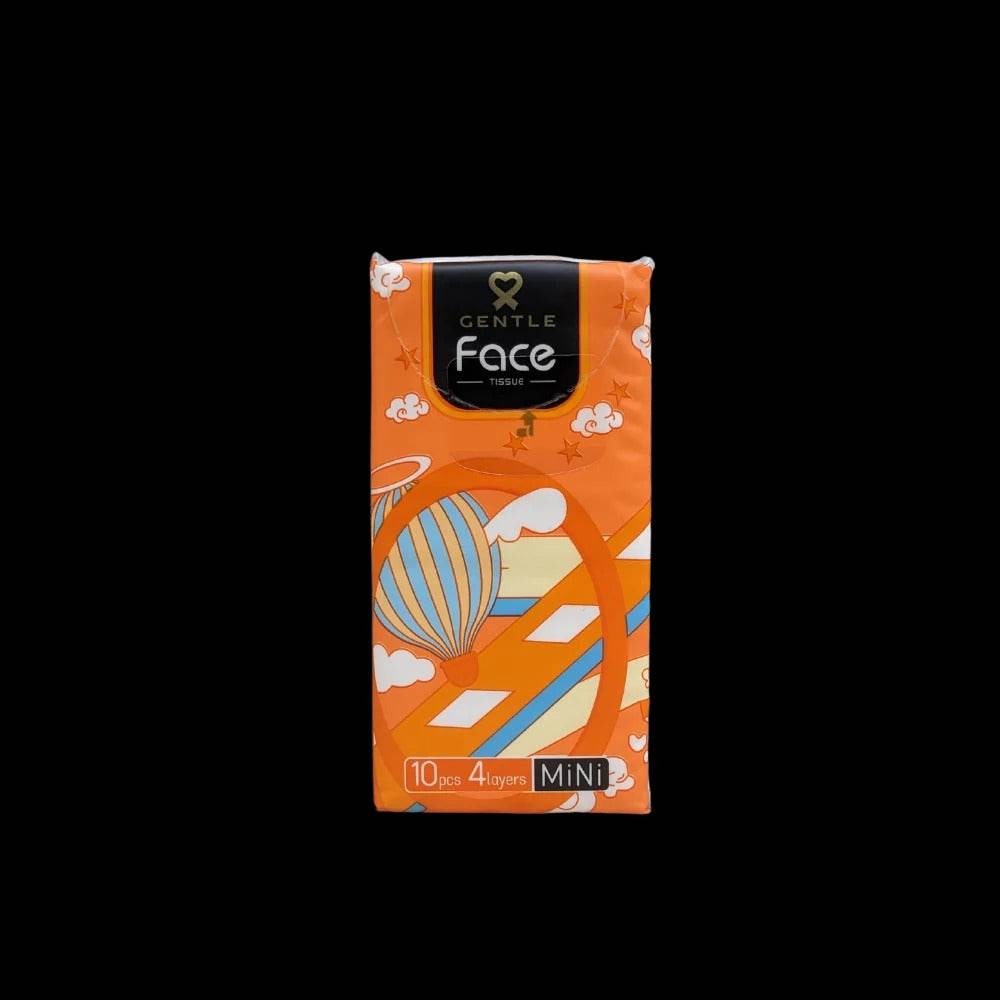 Pocket tissue pack, orange graphic design, 10 pcs, 4-ply Mini