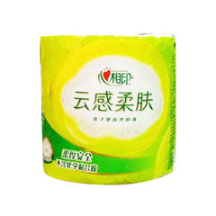 Gentle tissue roll in green packaging with yellow wrap, 110 g
