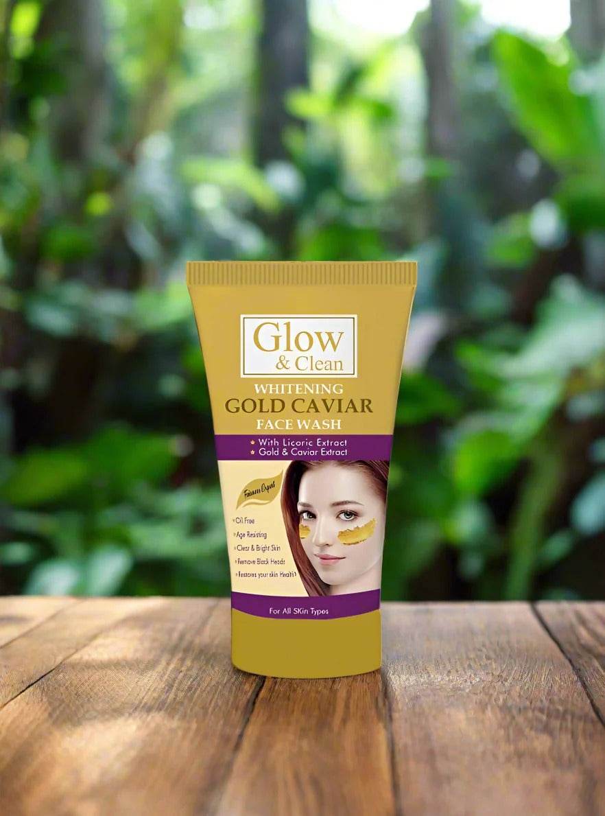 Glow & Clean Face Wash Whitening Gold Caviar 120ml - YehChez.pk
