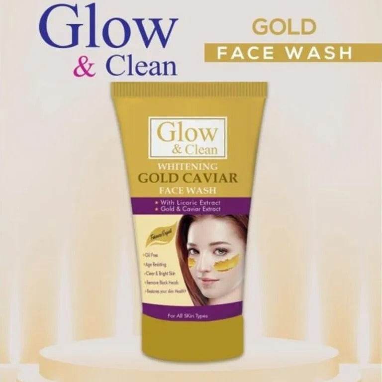 Glow & Clean Face Wash Whitening Gold Caviar 120ml - YehChez.pk