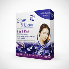 Glow & Clean 3-in-1 pack beauty treatment box with beauty cream and face wash