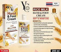 Yc Hand & Foot Cream With Rice Milk 200ml - YehChez.pk