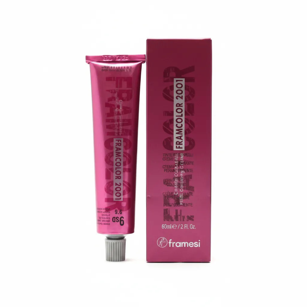 Framesi hair color tube and box, dark fuchsia shade, 60 ml