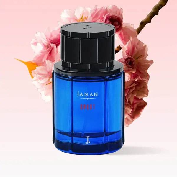 Sport eau de parfum bottle, blue glass with black cap