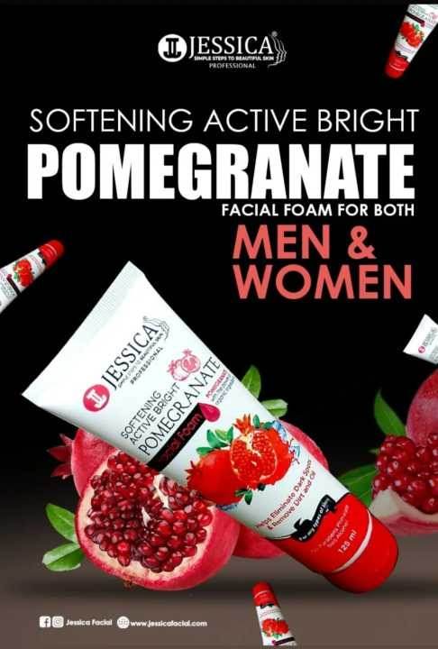 Jessica Face Wash Pomegranate Facial Foam 125ml - YehChez.pk
