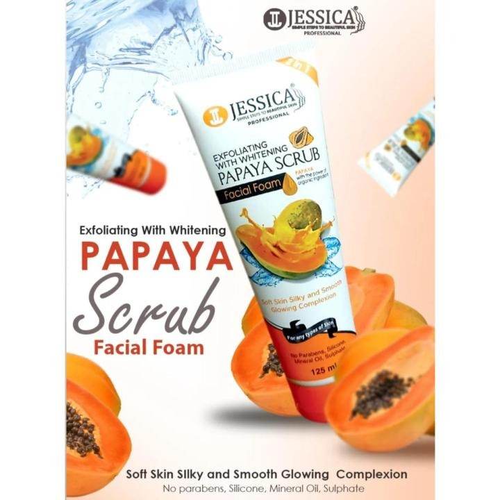 Jessica Papaya Scrub Facial Foam 125ml - YehChez.pk