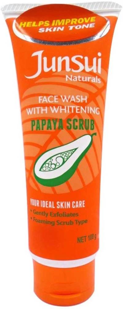 Junsui Face Wash Whitening Papaya Scrub 100g - YehChez.pk