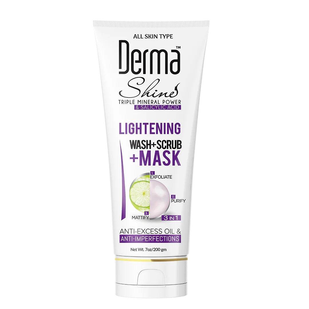 Derma Shine 3 In 1 (Wash + Scrub + Mask) - YehChez.pk