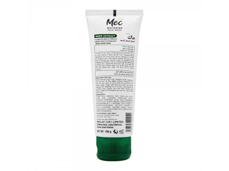 Mec Face Wash Neem Extract Whitening 100g - YehChez.pk