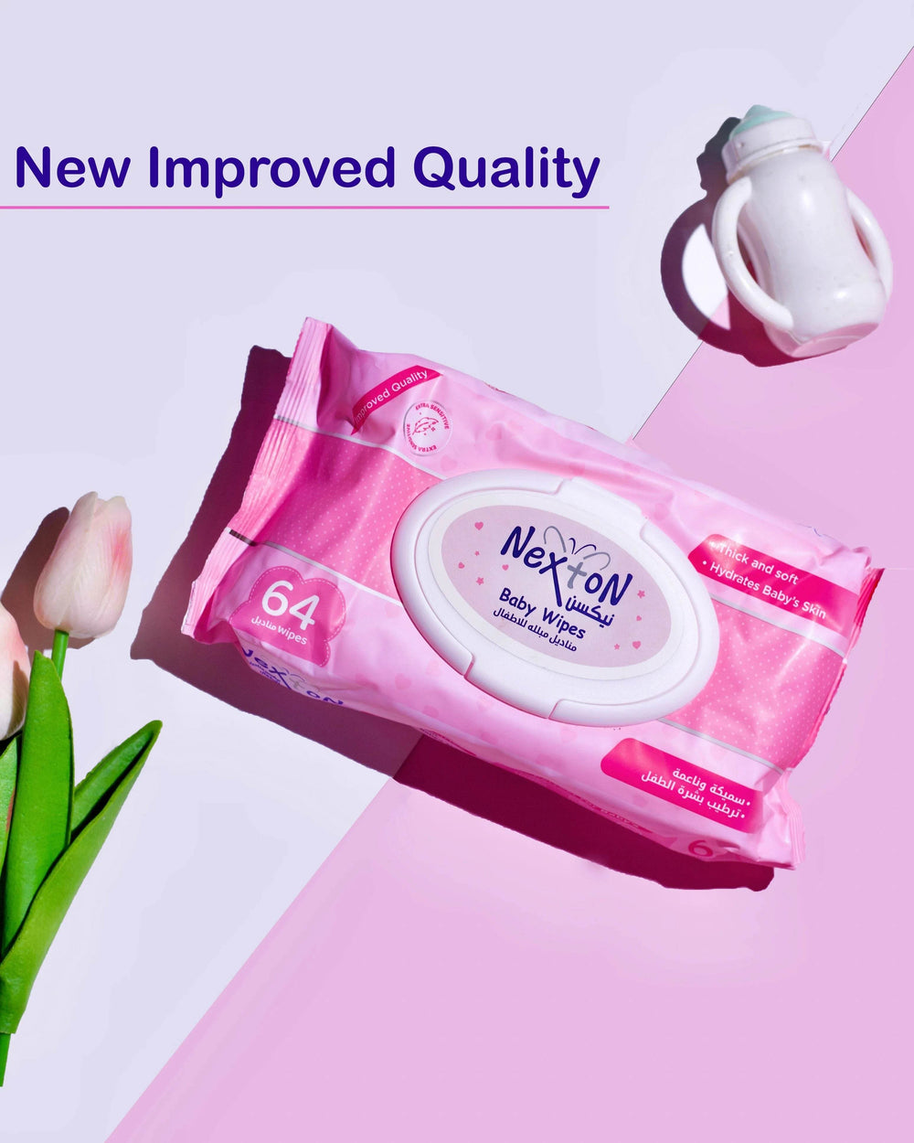 Nexton Baby Wipes 64 Pcs - YehChez.pk