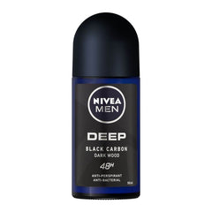 Nivea Men Roll On Deep Black Carbon Dark Wood 50ml - YehChez.pk