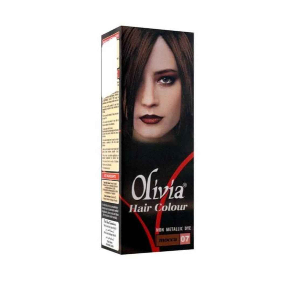 Hair colour box for Mocca 07 with model portrait and shade label.