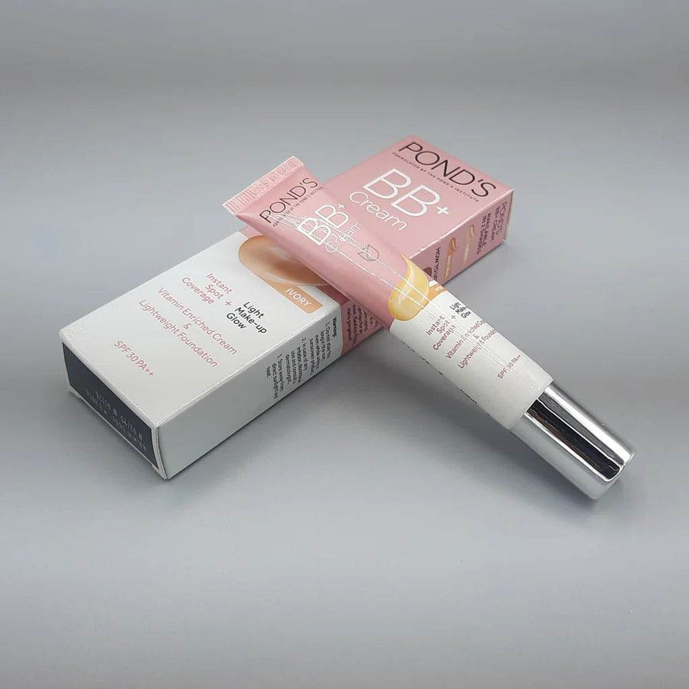 Pond's BB+ Cream Ivory tube with box, light makeup coverage, SPF 30 PA+++