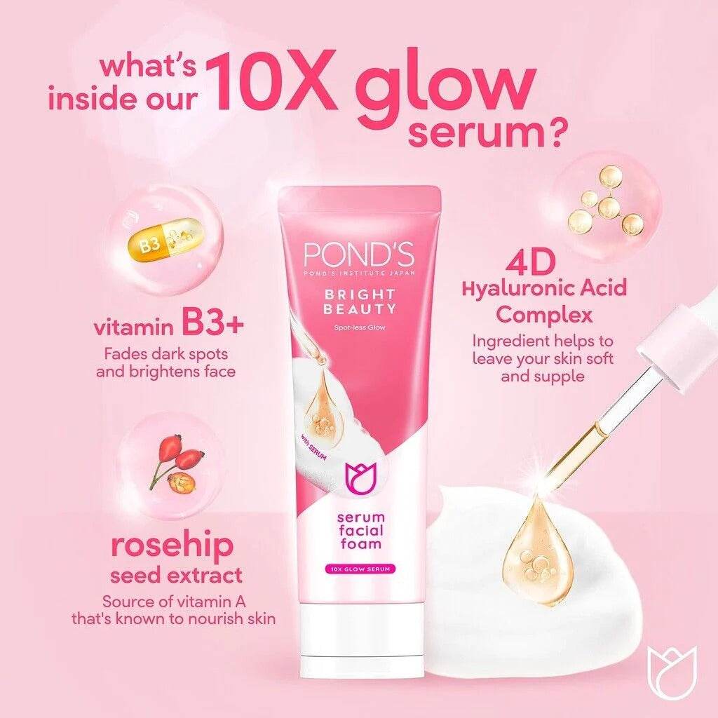 Ponds Bright Beauty Serum Facial Foam100g - YehChez.pk