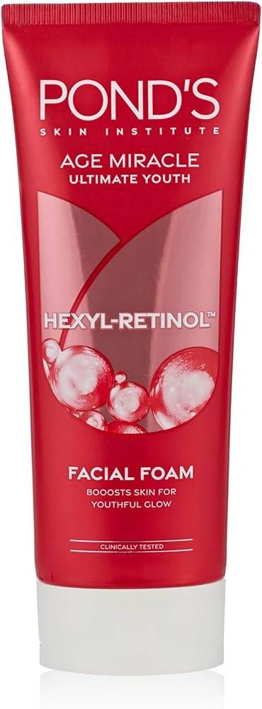 Ponds Face Wash Age Miracle Hexyl Retinol Facial Foam 100Gm - YehChez.pk