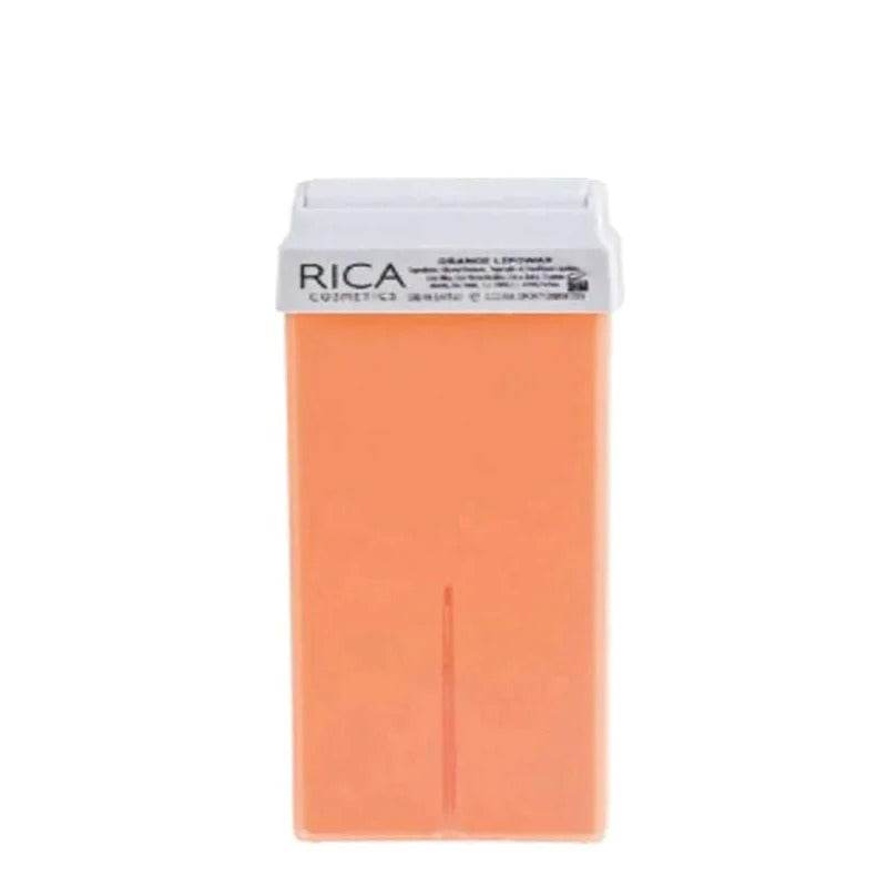 Orange lipowax refill cartridge in rectangular container with RICA branding on top