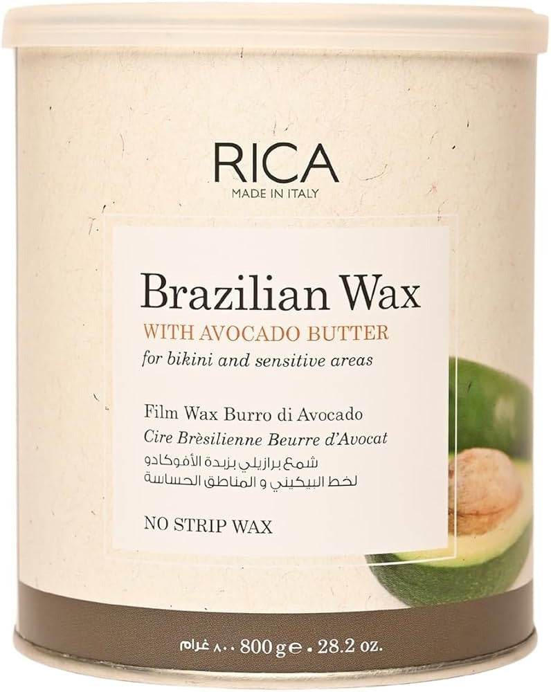 Rica Brazilian wax can with avocado butter and no strip formula, 800 g