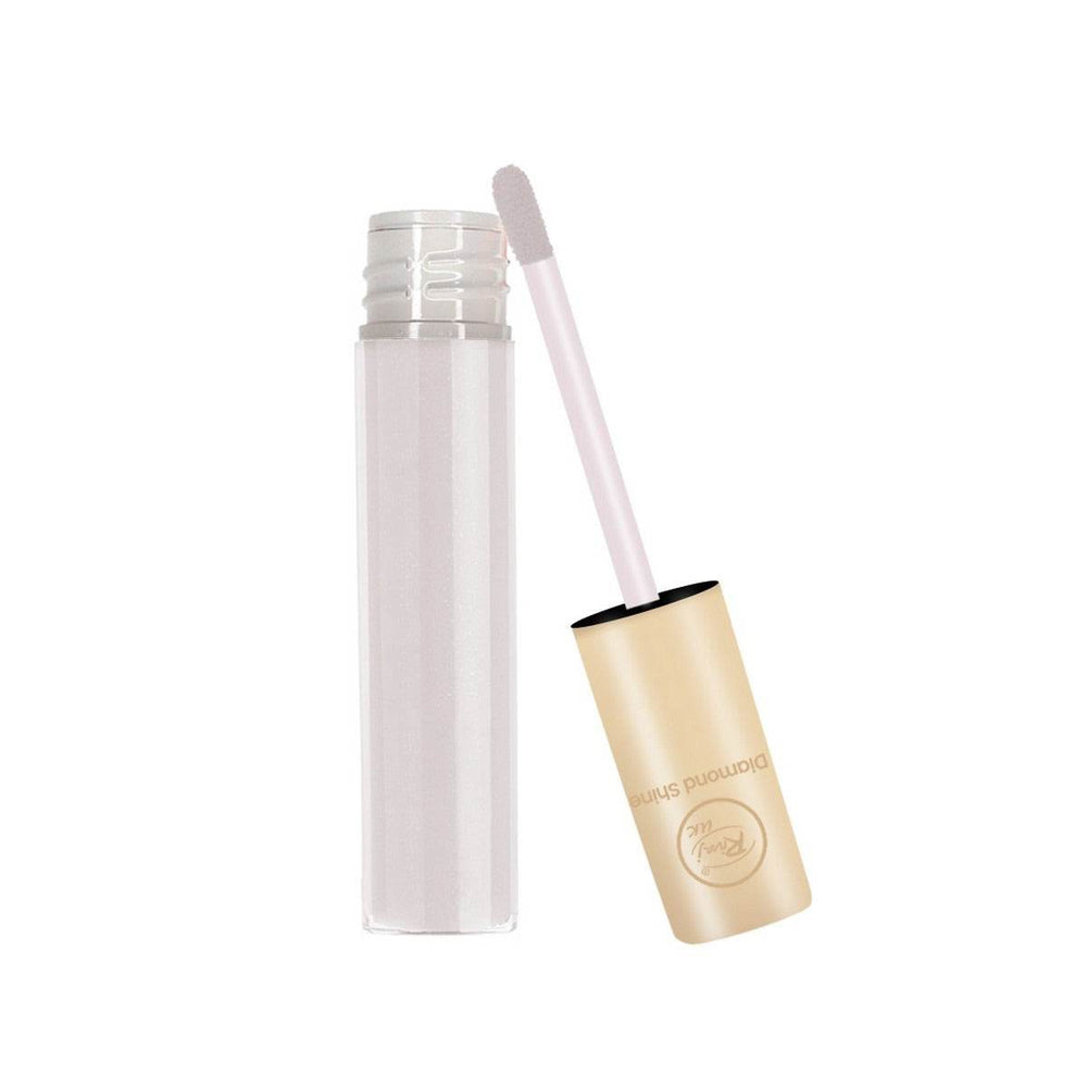 Rivaj Transparet lip gloss in clear cylinder with doe-foot applicator, light pink