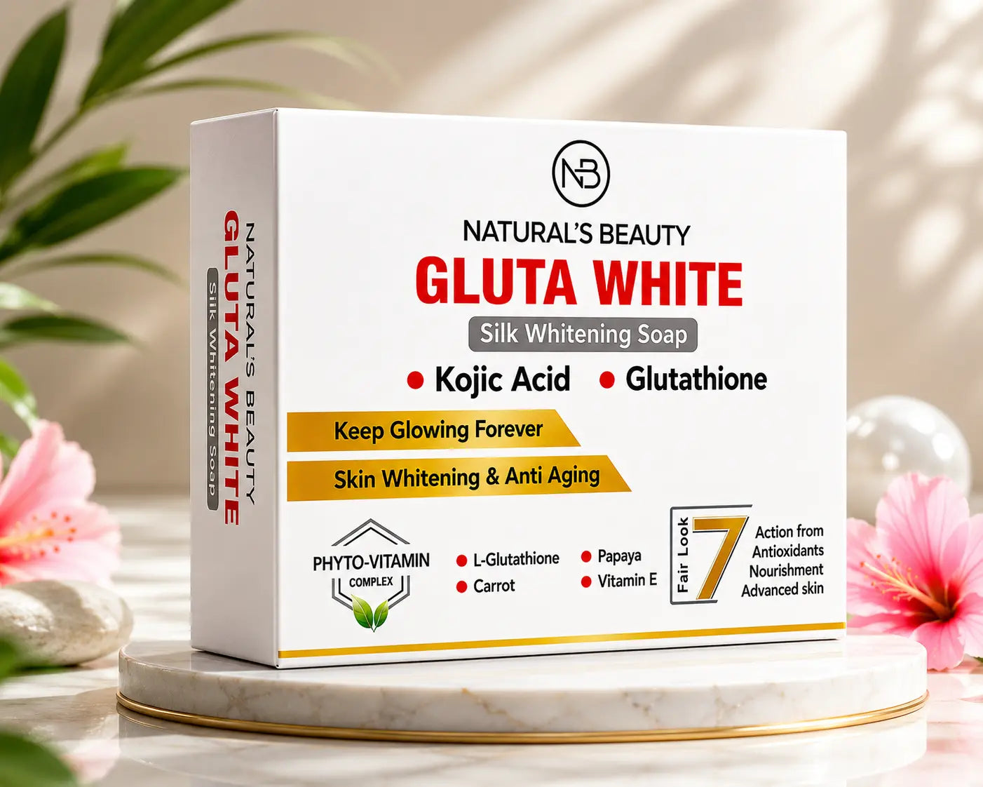Gluta White Beauty Soap With Kojic Acid & Glutathione