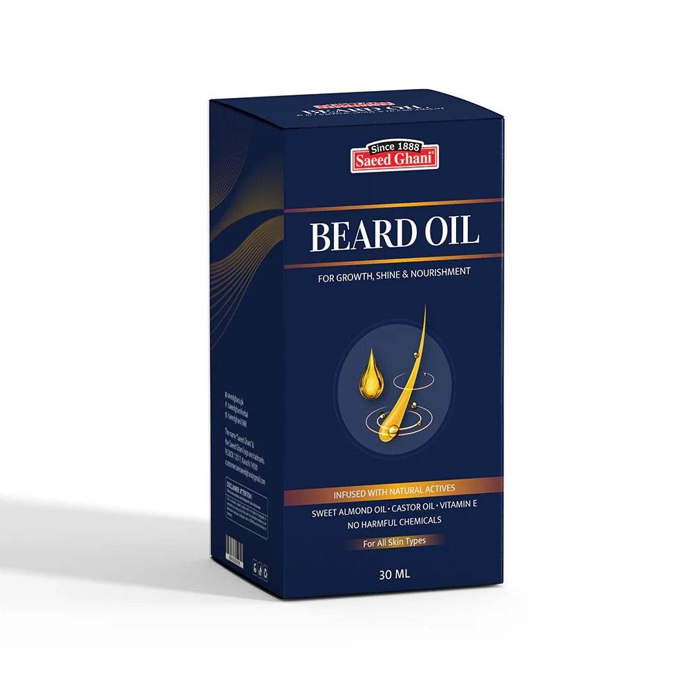Saeed Ghani beard oil 30 ml dark-blue product box