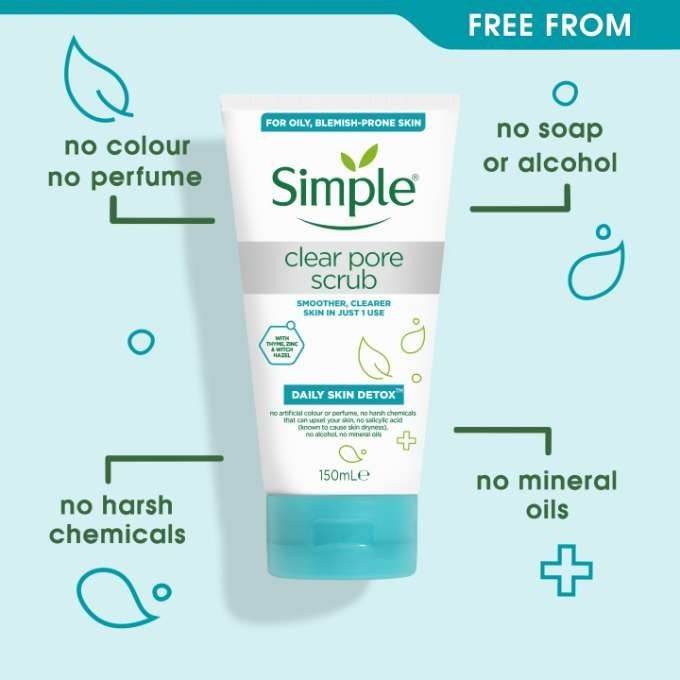 Simple Clear Pore Scrub 150ml - YehChez.pk