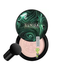 SUNISA Foundation Mushroom Headed Air Cushion BB CC Cream ? Waterproof Moisturizing Air-Permeable Liquid Foundation with Sponge - YehChez.pk
