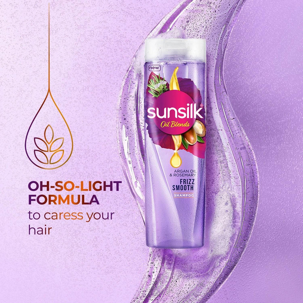 Sunsilk shampoo bottle with rosemary & argan oil, 380 ml, front view
