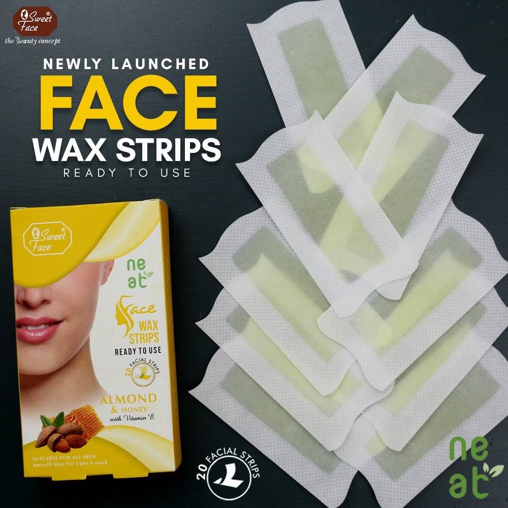 Sweet Face Face Wax Strips Almond & Honey 20 Pcs - YehChez.pk