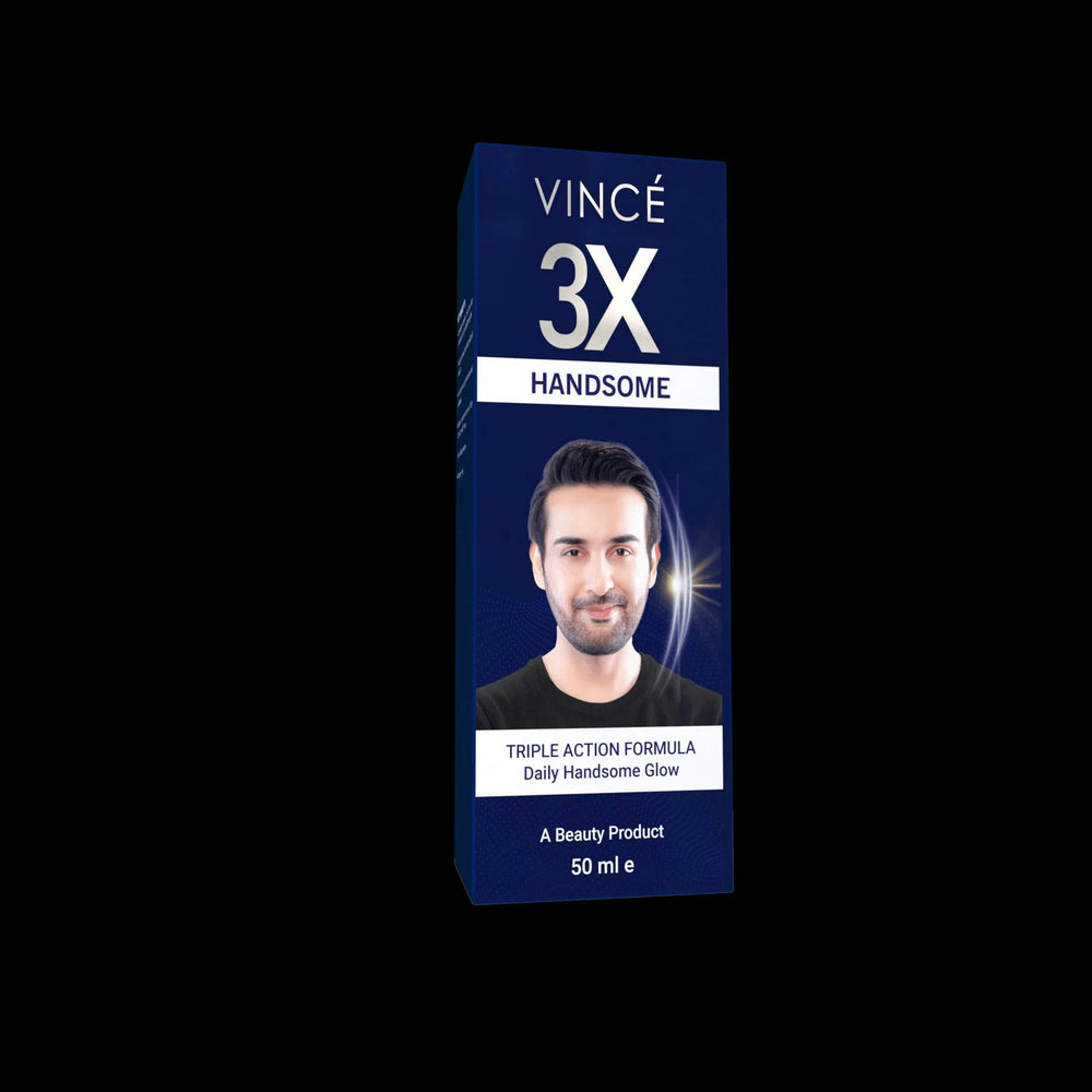 Vince 3X Handsome cream box, 50 ml, front panel with product photo