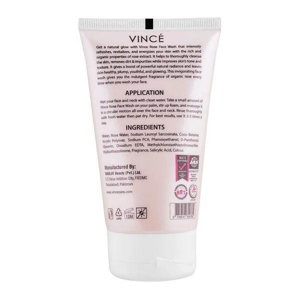 Vince Face Wash Rose Pinkish Glow 120ml - YehChez.pk