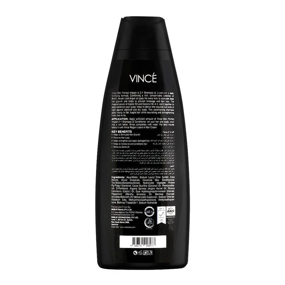 Vince Shampoo Men Perfect Impact 2 in 1 Shampoo + Conditioner 230ml - YehChez.pk