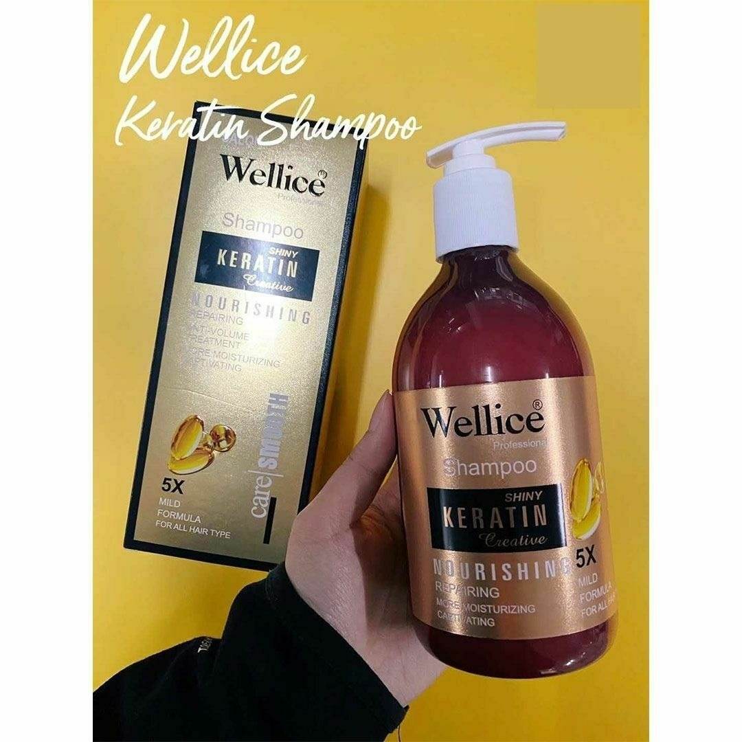 Wellice Shampoo Keratin 2 in 1 500ml - YehChez.pk