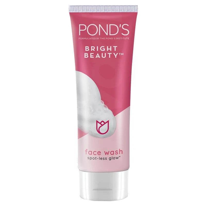POND'S Bright Beauty face wash tube, pink front label on squeezable bottle